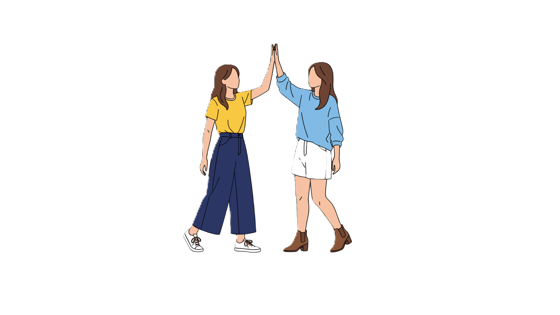 Professional women high-fiving - empowerment